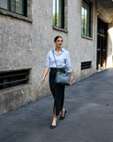 Étoile Woven Leather Mini Bag - Blue powder