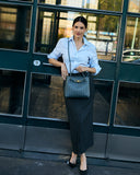 Étoile Woven Leather Mini Bag - Blue powder