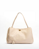 Chantal Large Leather Tote Bag - White