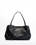 Chantal Large Leather Tote Bag - Black