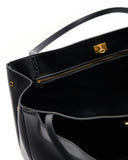 Chantal Large Leather Tote Bag - Black
