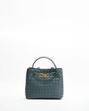 Étoile Woven Leather Mini Bag - Blue powder