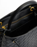 Étoile Woven Leather Mini Bag - Black