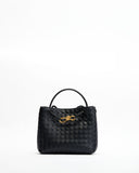 Étoile Woven Leather Mini Bag - Black