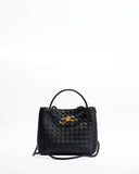 Étoile Woven Leather Mini Bag - Black
