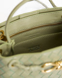Étoile Woven Leather Mini Bag - Light green