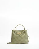 Étoile Woven Leather Mini Bag - Light green