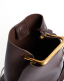 Harper Leather Handbag with Gold Handle