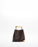 Harper Leather Handbag with Gold Handle