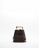 Harper Leather Handbag with Gold Handle