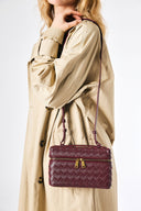 Lady Bordeaux Weave Vanity Bag