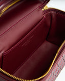 Lady Bordeaux Weave Vanity Bag