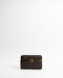 Lady Brown Weave Vanity Bag