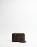 Lady Brown Weave Vanity Bag