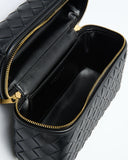 Lady Black Weave Vanity Bag