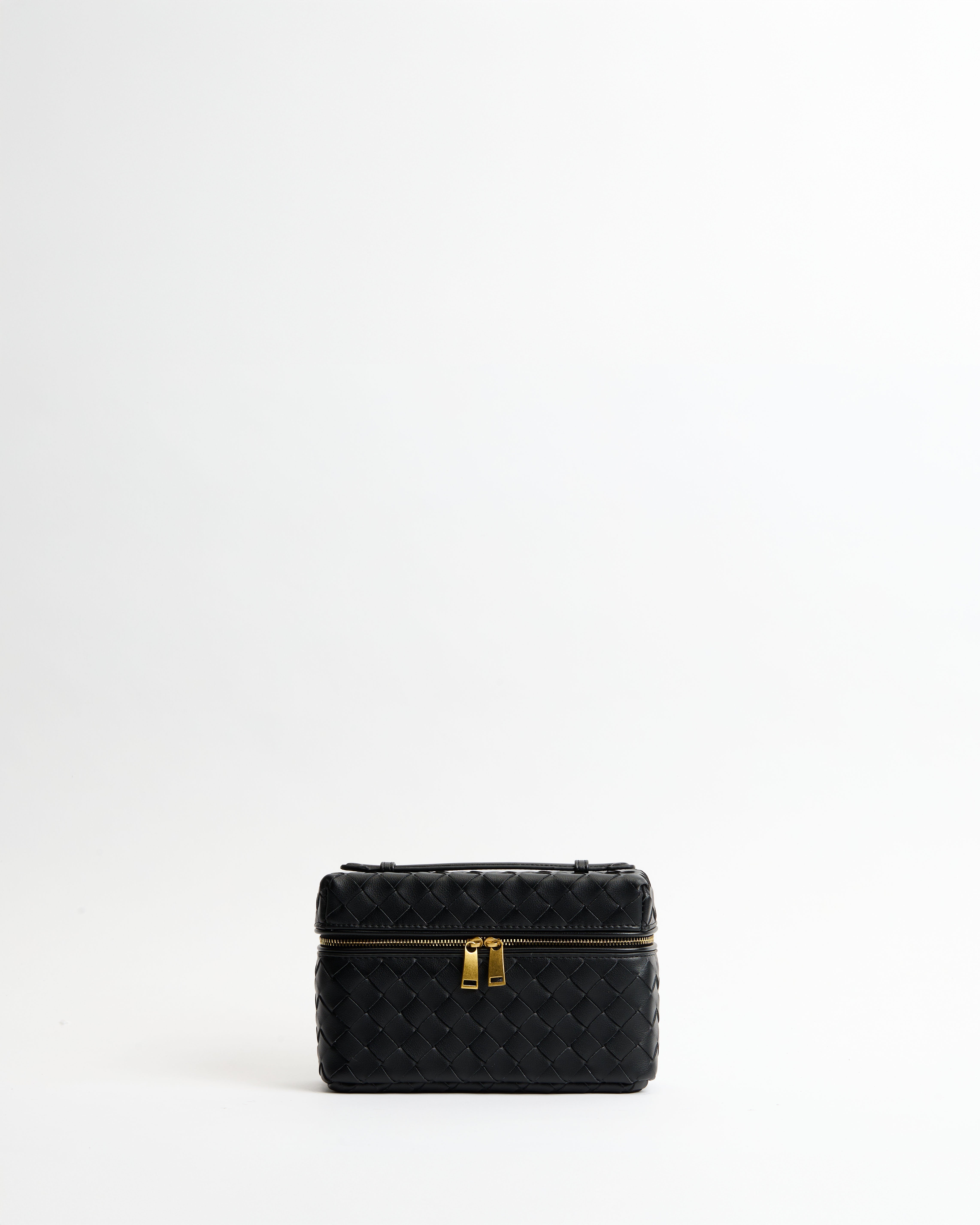 Lady Black Weave Vanity Bag – TSB