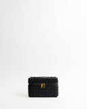 Lady Black Weave Vanity Bag