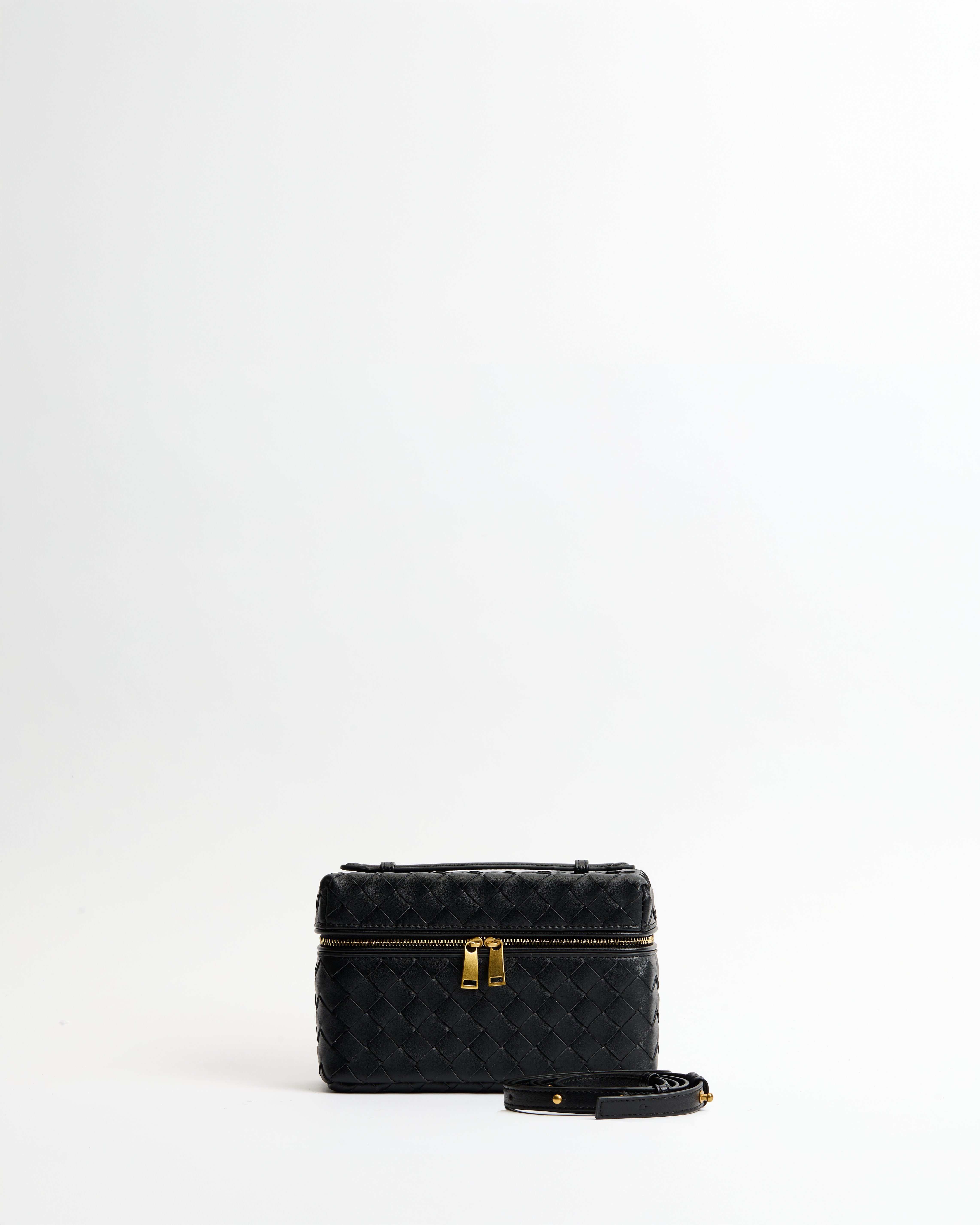 Lady Black Weave Vanity Bag – TSB