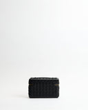 Lady Black Weave Vanity Bag